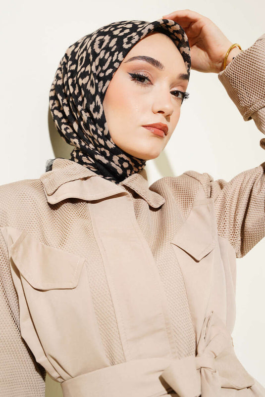 Caramel Series Flamu Cotton Scarf Leopard