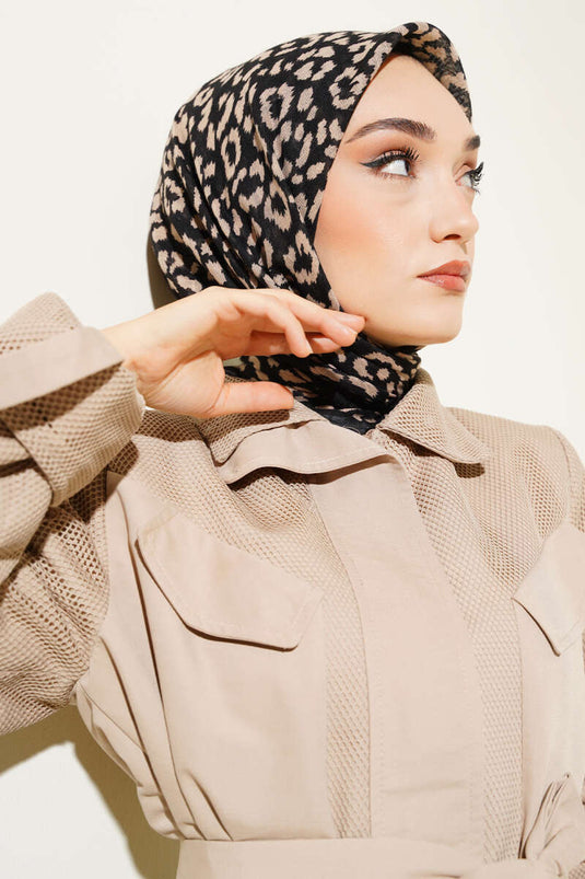 Caramel Series Flamu Cotton Scarf Leopard