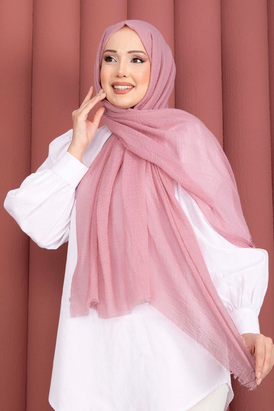 Série de châles Bürümcük doux couleur rose thé