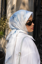 Série De Foulards À Motif Floral Doux Gris