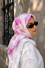 Série De Foulards Doux À Motif Floral Rose