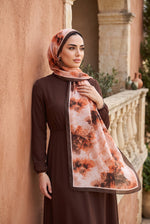 Série de châles Soft Floral couleur marron foncé
