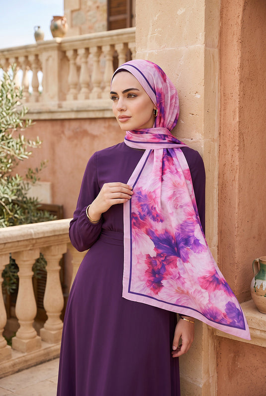 Soft Floral Pink Shawl Series