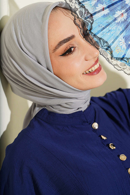 Soft Touch Serisi Eşarp Gri