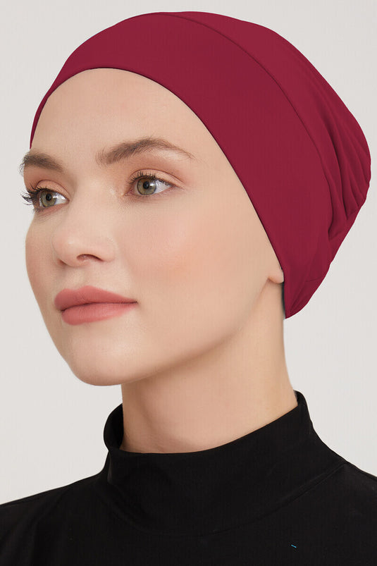 Casquette de Piscine Sport Rouge Claret