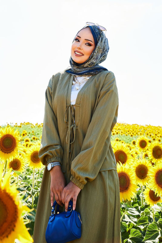 Spor Kimono Etekli Takım Haki