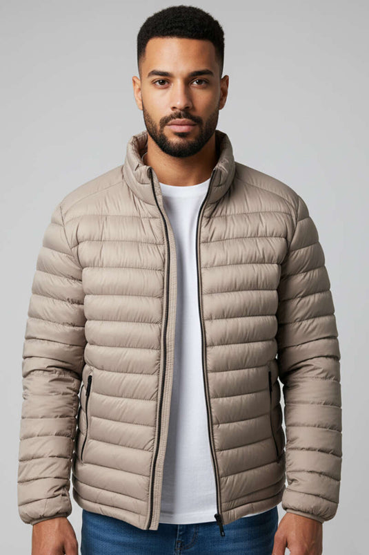 Doudoune imperméable pour homme, couleur vison