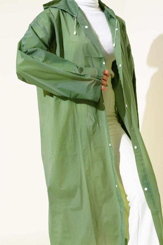 Wasserdichter Regenmantel Khaki