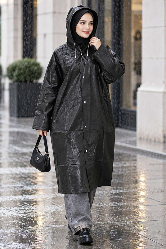 Imperméable Noir Résistant À L'eau