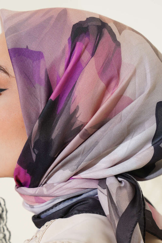 Water Shadow Patterned Scarf Violet