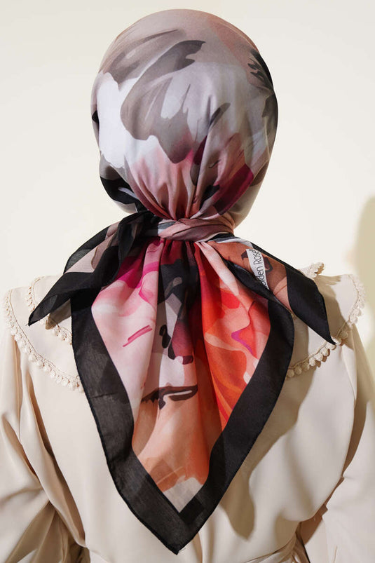 Schal mit Wasserschattenmuster, Orange