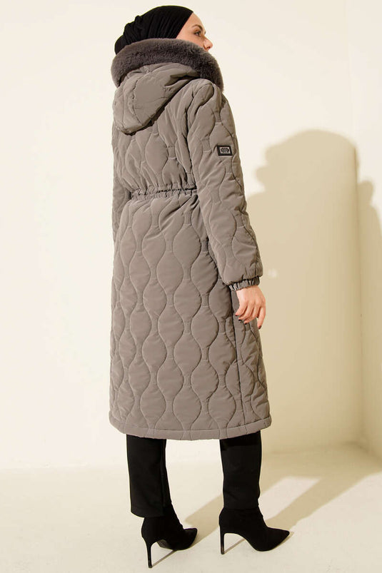 Waterway Quilted Zip-Up Jacket Grey