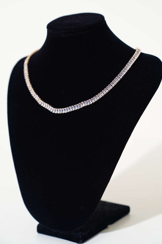 Collier en or à sequins avec pierres Waterway