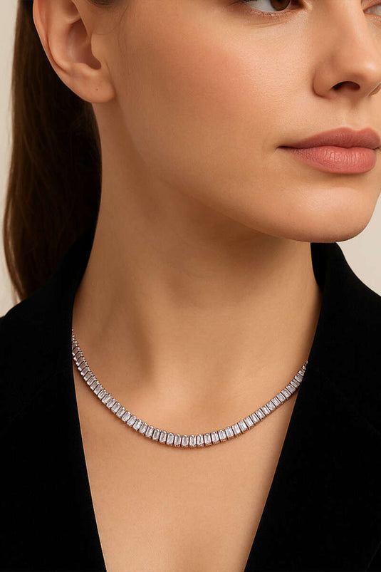 Collier en or à sequins avec pierres Waterway