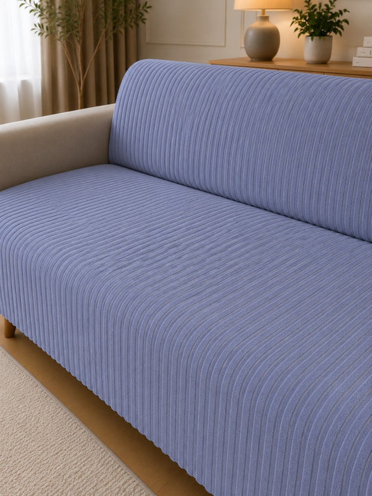 Housse de canapé antidérapante en mousse indigo