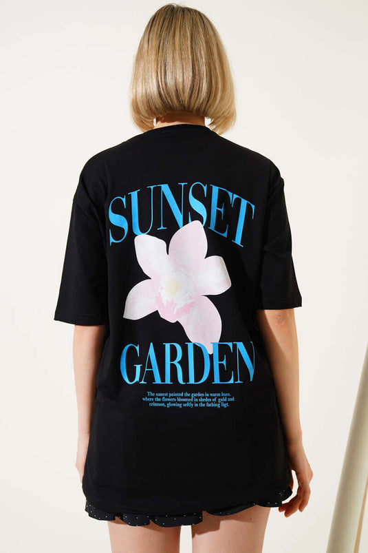Sunset Printed T-shirt Black