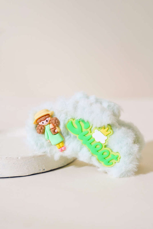 Boucle de verrouillage en peluche douce Menthe