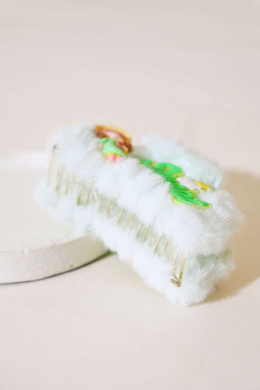 Boucle de verrouillage en peluche douce Menthe