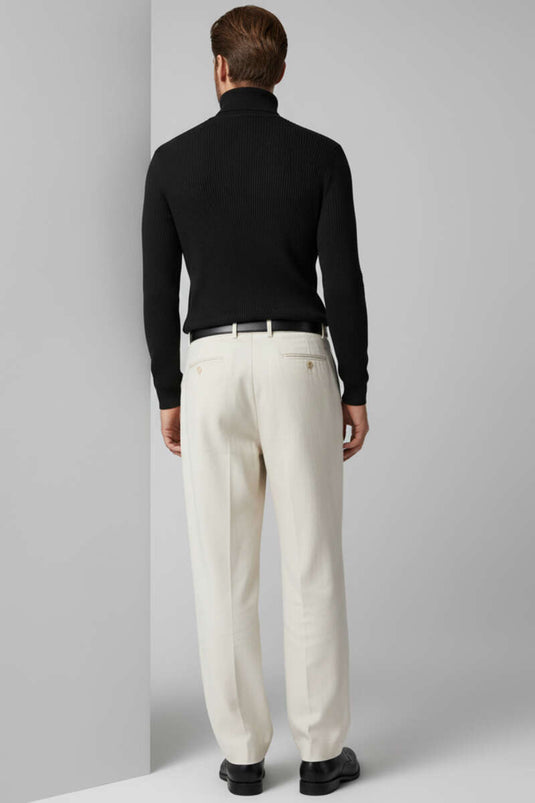 Full Turtleneck Knit Men's Sweater Black