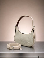 Sac à main et sac épaule avec détails en pierre beige