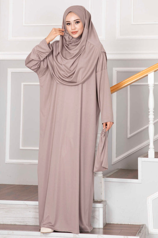 Vestido de oración Hijab con piedra y bolsa de transporte