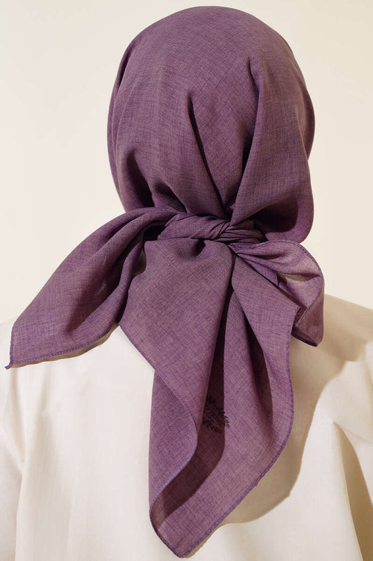 Stonewashed Linen Scarf Lilac -29