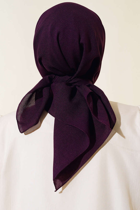 Stonewashed Linen Scarf Plum -28