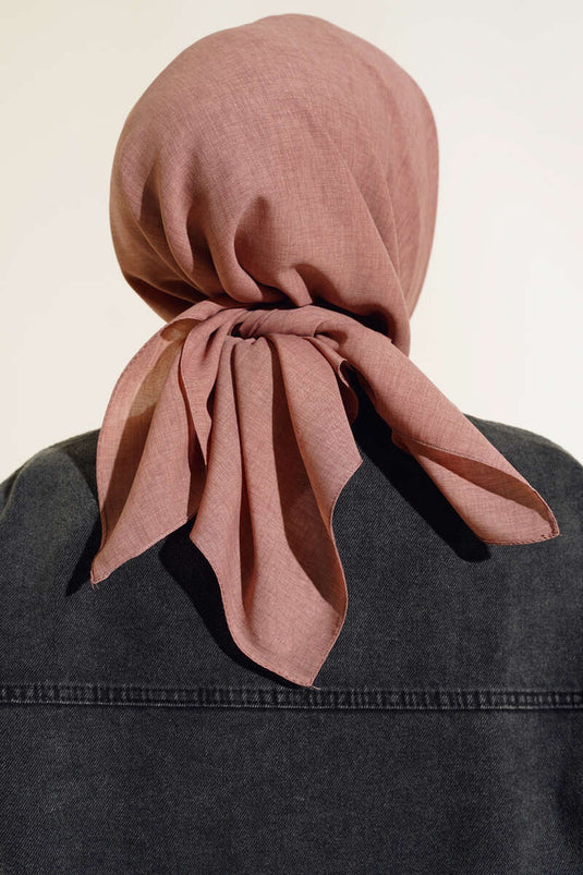 Stonewashed Linen Scarf Powder -32