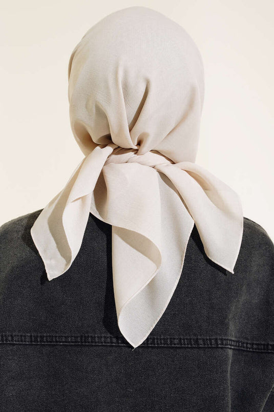 Stonewashed Linen Scarf Vanilla -26