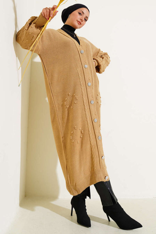 كارديجان لاتيه محبوك بأزرار