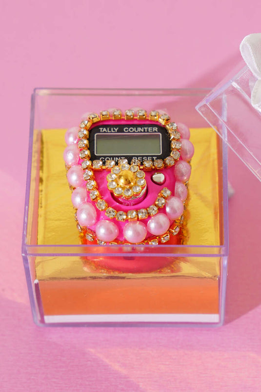 Zikirmatik rose avec pierres et perles