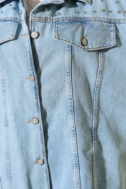 Veste En Jean Stoned Bleu Jean