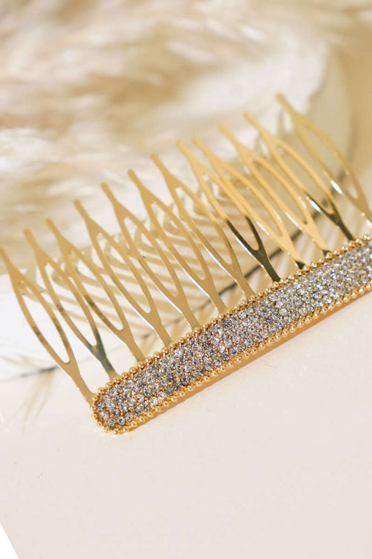 Boucle Peigne Pierre Or