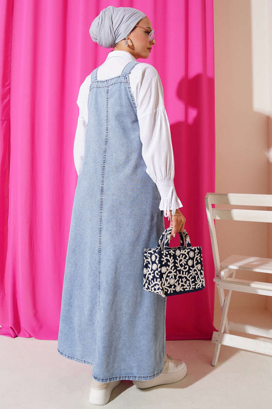 Poche poitrine unique Denim Slopet Denim clair