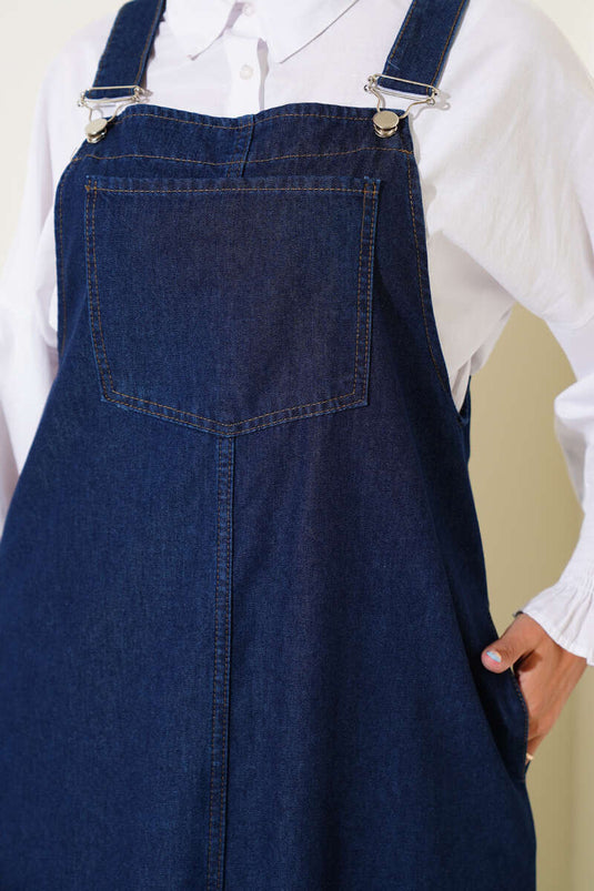 Poche poitrine unique Denim Slopet Denim foncé