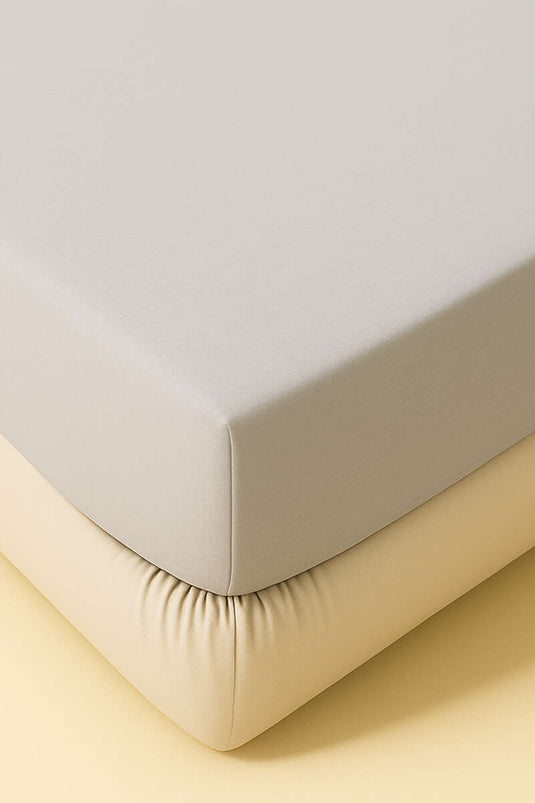 ملاءة سرير مفردة من الجيرسيه، رمادية اللون