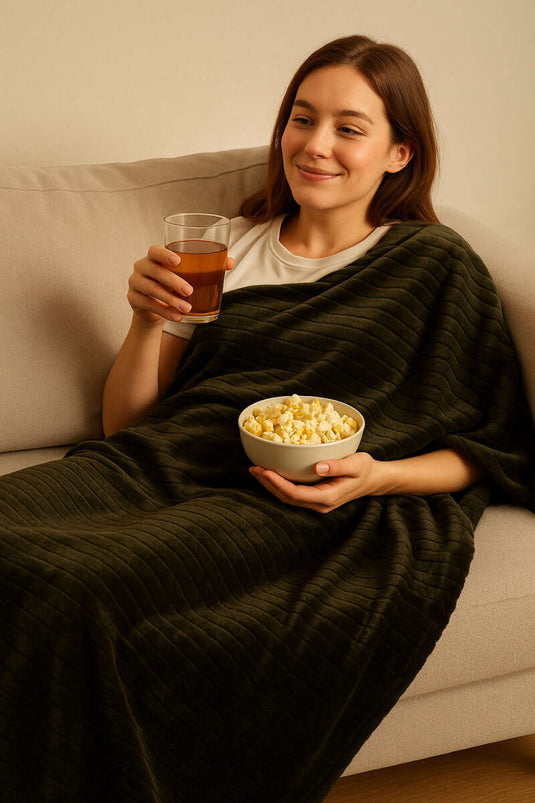 Eenpersoons polar deken, kaki