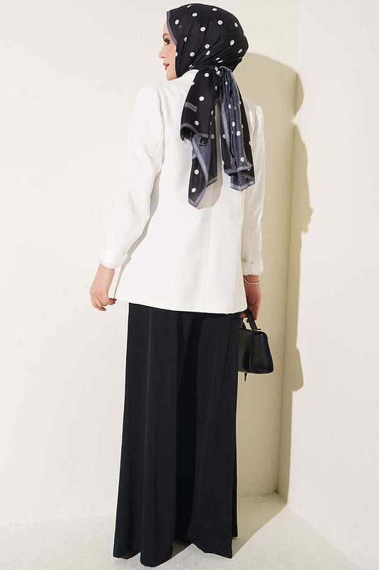 Solid Black Pleated Palazzo Pants