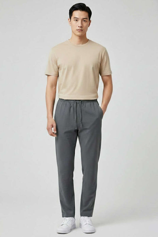 بنطال رجالي واسع تينسل أنثراسيت