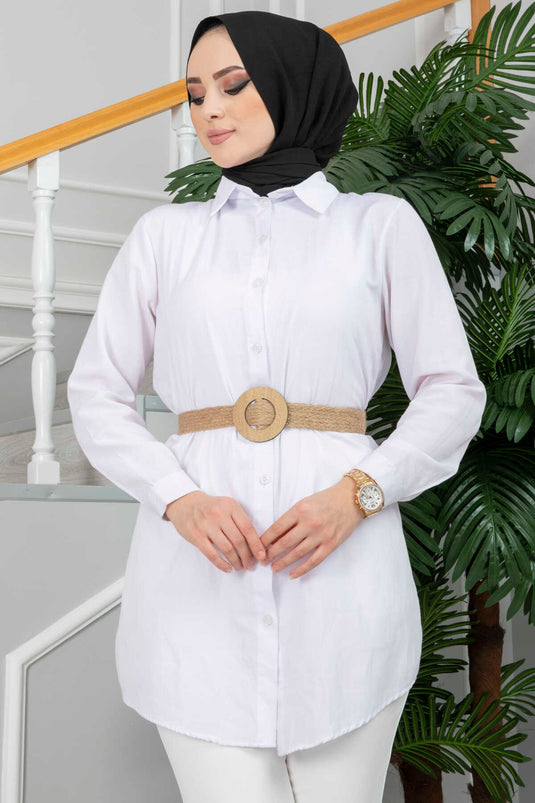 Tesettür Hasır Kemer Camel