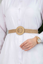 Hijab Ceinture en osier Camel