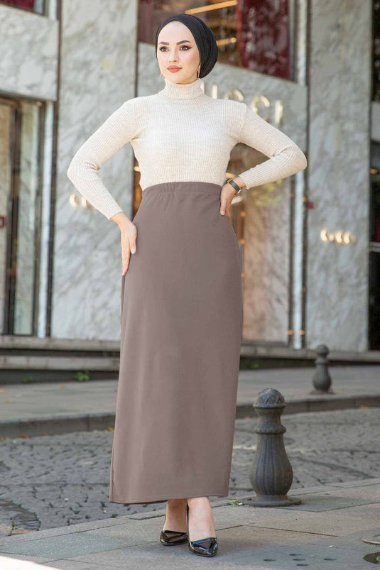 Jupe crayon hijab 100MD2189 Beige