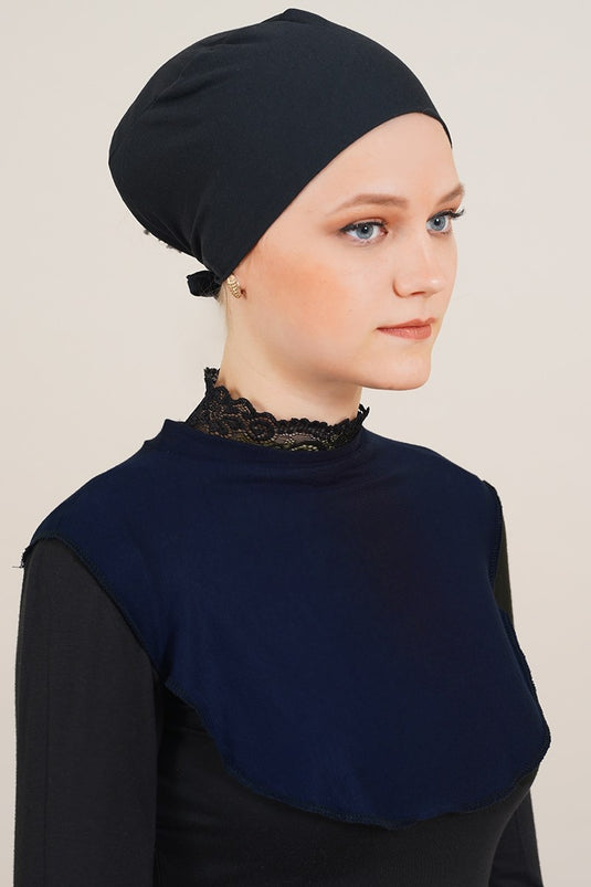 Col Hijab Bleu Marine