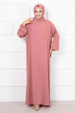 Hijab Châle Robe de prière zippée Rose séchée