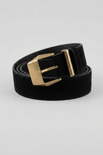 Ceinture épaisse en suède avec boucle noire