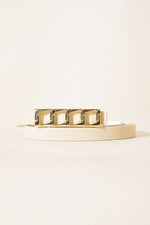 Ceinture À Boucle Beige