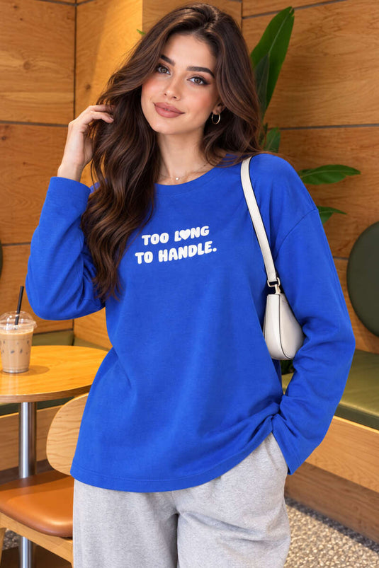 Sweatshirt À Impression Trop Long À Gérer Saks