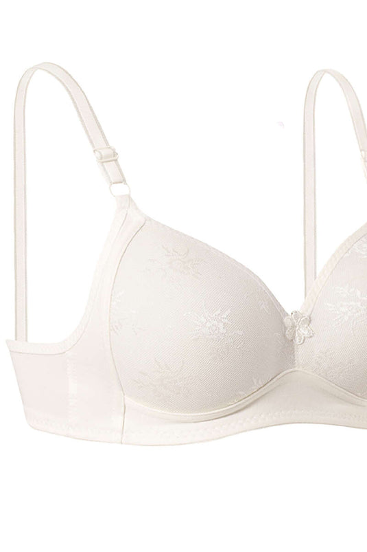 حمالة صدر دانتيل صغيرة الحجم بلون البيج الفاتح