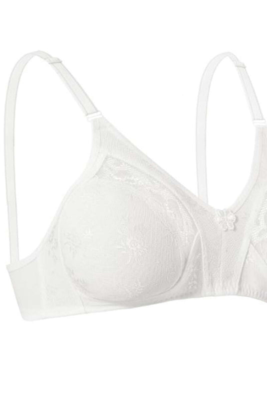 حمالة صدر دانتيل بيضاء