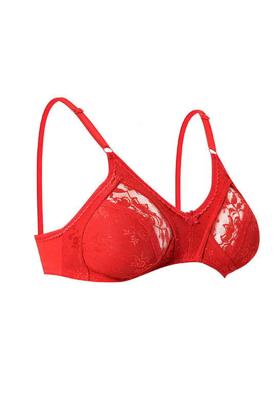 حمالة صدر دانتيل حمراء